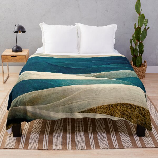 Item preview, Oceanic play of colors – coastal relief in blue & sand designed and sold by sabantha.