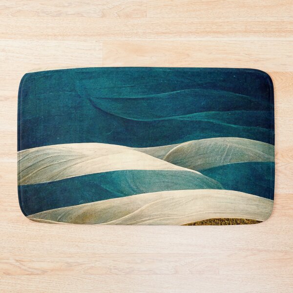Item preview, Oceanic play of colors – coastal relief in blue & sand designed and sold by sabantha.