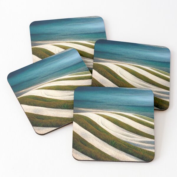 Item preview, Oceanic play of colors – sand mosaic in blue & natural tones designed and sold by sabantha.