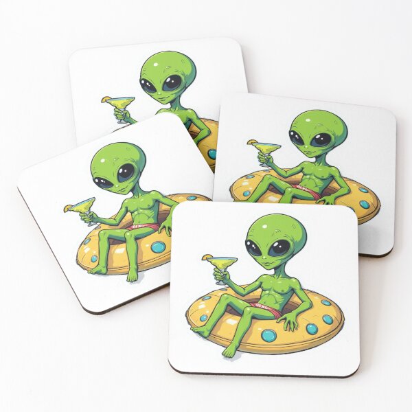 Item preview, Alien Spring Break – Funny Sci-Fi Summer Sticker  Premium Cool Trendy Best Gift Reloaded-Viral Drop 2025 designed and sold by Imaginarium of Chaos falcon88 .