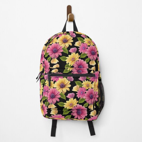 Item preview, Watercolor Floral Pattern On Black / Daisy / Watercolor / Flowers designed and sold by Ayesha Saleem.
