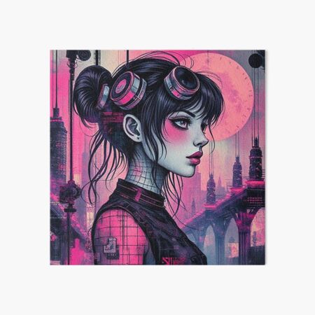 Aperçu de l'œuvre fille cyberpunk créée et vendue par Terry Collett.