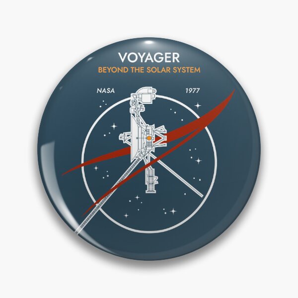 Item preview, Voyager. Beyond the Solar System. NASA 1977 Commemorative Badge designed and sold by BGALAXY.