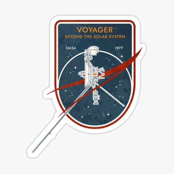 Item preview, Voyager. Beyond the Solar System. NASA 1977 Commemorative Badge designed and sold by BGALAXY.