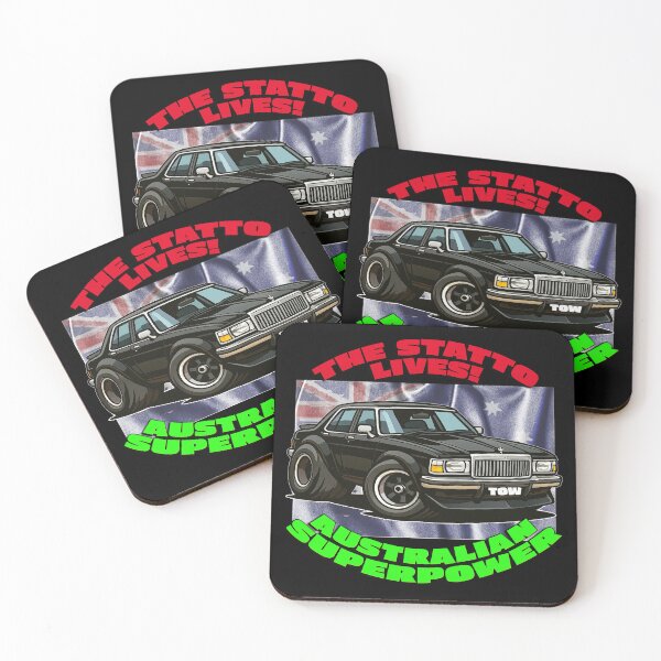Item preview, The WB Statto Lives – Cartoon Holden Statesman Drag Car – Aussie Superpower Art designed and sold by Michael van der Hoorn.