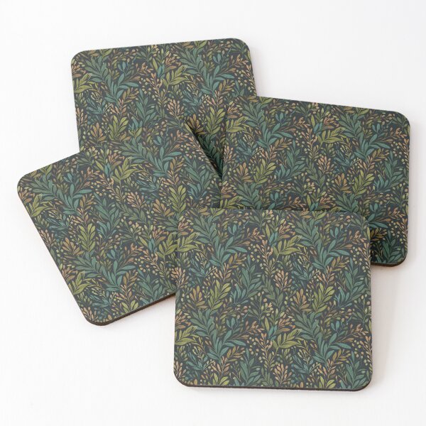 Item preview, trailing leaves on dark background designed and sold by PoppyLaneStudio.