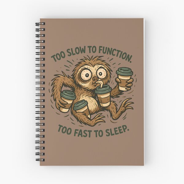 Item preview, Hyperactive sloth with coffee – Too tired to live, too awake to sleep designed and sold by meshhead.