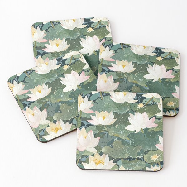 Item preview, Lotus Flowers and Leaves Pattern designed and sold by CoolPixels.
