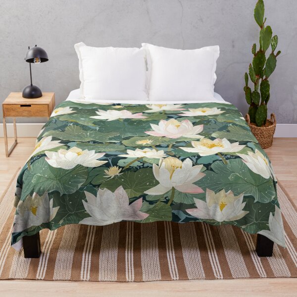 Item preview, Lotus Flowers and Leaves Pattern designed and sold by CoolPixels.