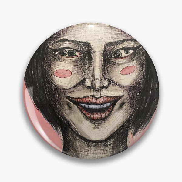 Item preview, "Issa" - Pen and Ink Drawing of A Warm Woman with Dimples and a Captivating Smile  designed and sold by The Art of Ella Lim.
