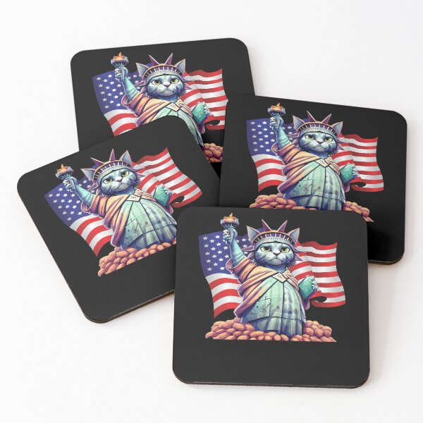 Item preview, Patriotism Cat Lady Liberty Freedom Independence designed and sold by Dressed For  Duty.