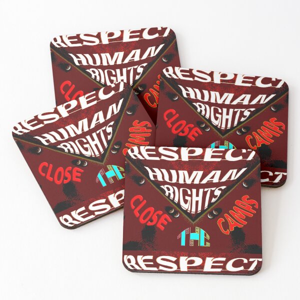 Item preview, V - RESPECT HUMAN RIGHTS CLOSE THE CAMPS designed and sold by Ralek.