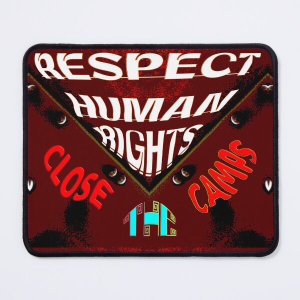 Item preview, V - RESPECT HUMAN RIGHTS CLOSE THE CAMPS designed and sold by Ralek.