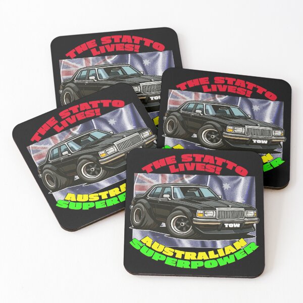Item preview, The WB Statto Lives – Cartoon Holden Statesman Drag Car – Aussie Superpower Art designed and sold by Michael van der Hoorn.