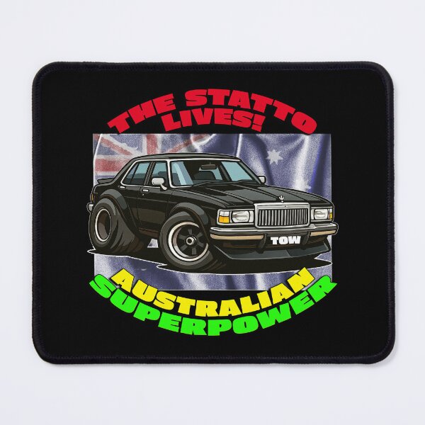 Item preview, The WB Statto Lives – Cartoon Holden Statesman Drag Car – Aussie Superpower Art designed and sold by Michael van der Hoorn.
