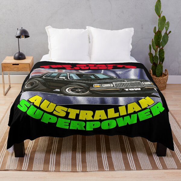 Item preview, The WB Statto Lives – Cartoon Holden Statesman Drag Car – Aussie Superpower Art designed and sold by Michael van der Hoorn.