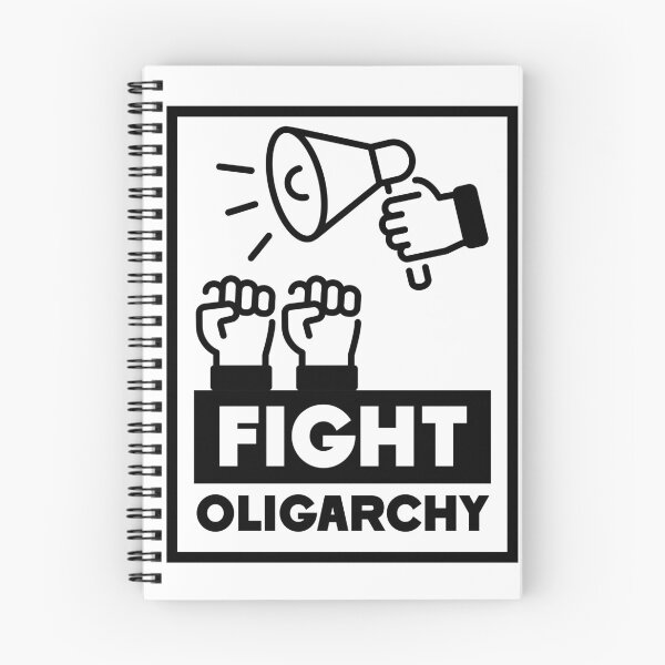 Item preview, Lucha contra la oligarquía: un sencillo lema en blanco y negro designed and sold by lesvalises.