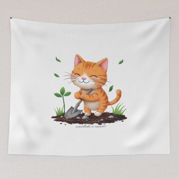 Item preview, Cat Digging with a Crowbar – Life’s a Garden, Dig It!" designed and sold by VibeVault12.