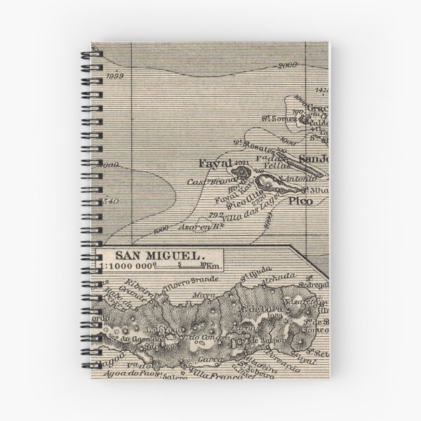 Item preview, Azores around 1908: Travel poster, based on original island map, São Miguel, Portugal, born in the Azores, roots in the Azores designed and sold by RetroTraveller.