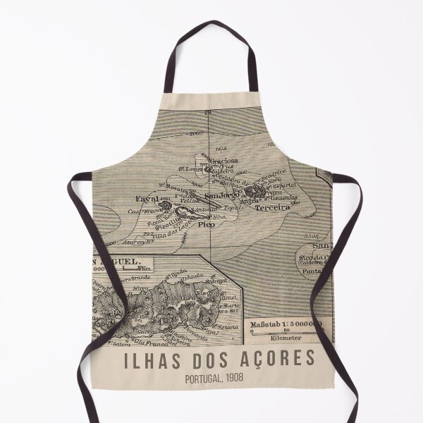 Item preview, Azores around 1908: Travel poster, based on original island map, São Miguel, Portugal, born in the Azores, roots in the Azores designed and sold by RetroTraveller.