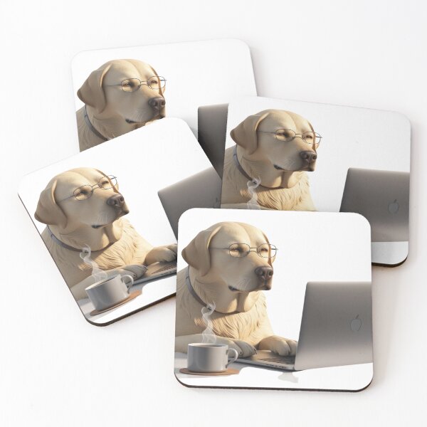 Item preview, Labrador Office – Teleworking with Coffee and Paws designed and sold by StormArte.
