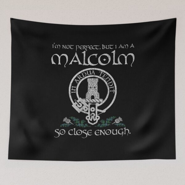 Item preview, Malcolm 2 clan Scottish surname crest badge motto tartan sporran kilt men women designed and sold by Clan1093.
