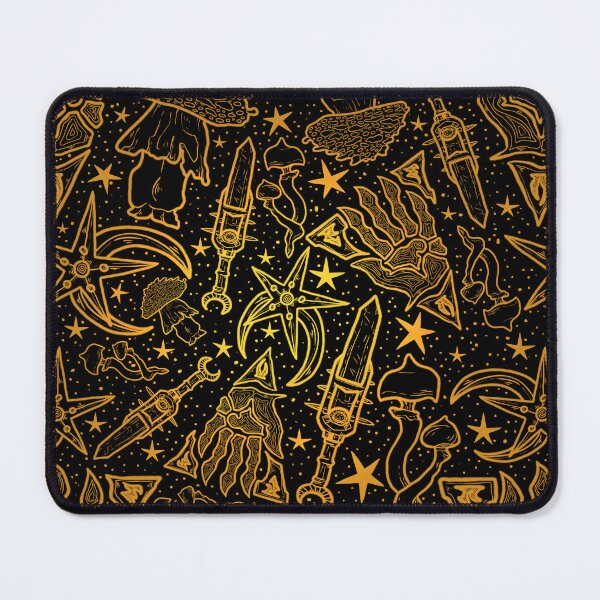 Item preview, Moon and Star Repeating Pattern Elf Gaming Gamer Wind Online Elder Art Scrolls designed and sold by SugaredTea.