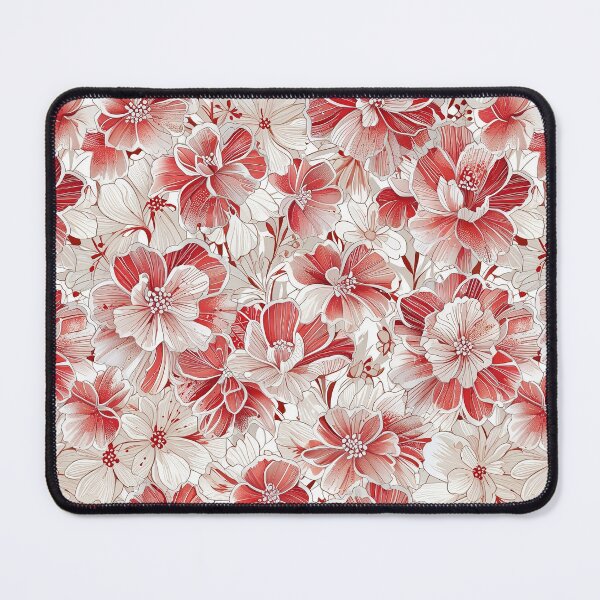 Item preview, Winky Double Red White Flower Pattern designed and sold by CoolPixels.