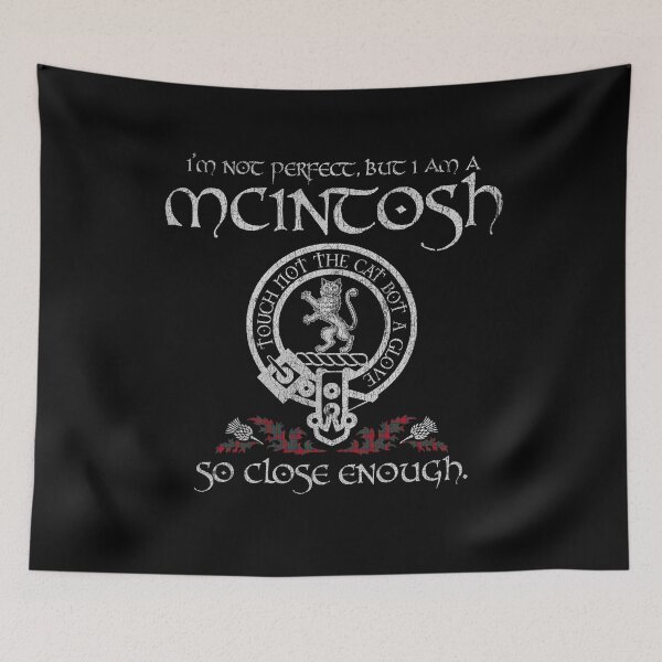 Item preview, McIntosh 2 clan Scottish surname crest badge motto tartan sporran kilt men women designed and sold by Clan1093.