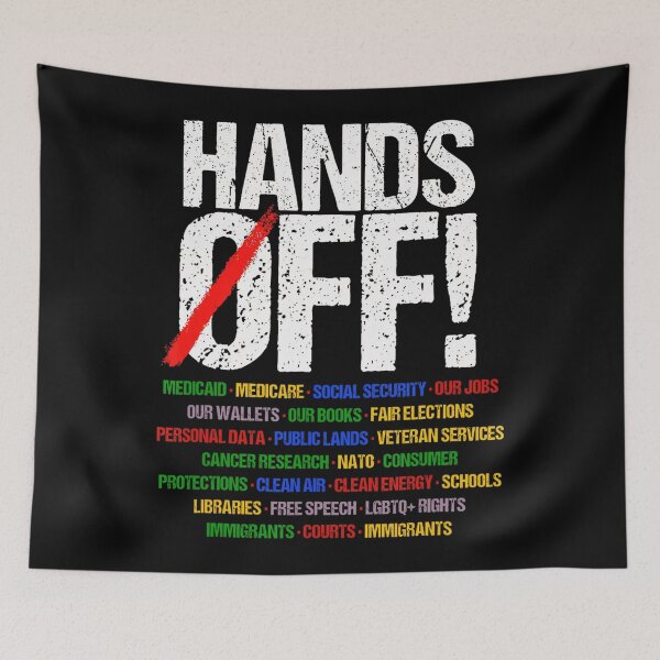 Item preview, Retro Vintage Hands Off Protest designed and sold by Vincent-Cloud.