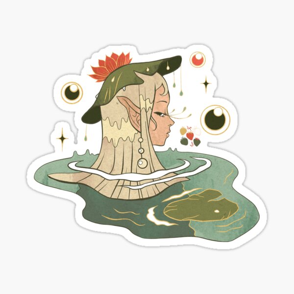 in the girl between waterfall tshirt Sticker