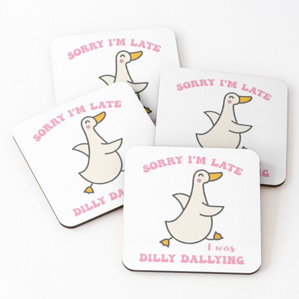 Item preview, Sorry I'm Late I Was Dilly Dallying Goose Graphic Girl Women designed and sold by Galactic-Sketch.