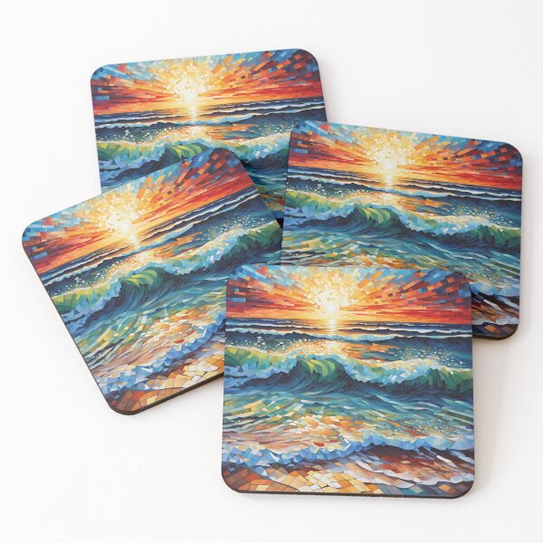 Artikelvorschau, Abstraktes Mosaikkunst-Stranddesign entworfen und verkauft von JackFreestone.