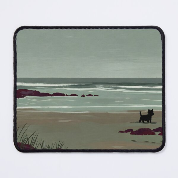 Item preview, Small dog on a beach oil designed and sold by wolis.