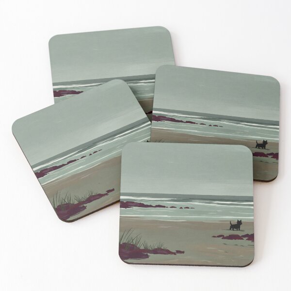 Item preview, Small dog on a beach oil designed and sold by wolis.