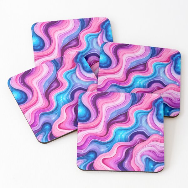 Item preview, Soft and Bold, Cotton Candy Waves with a Cosmic Touch, Abstract Colorful Waves, Abstract Texture Flowing Patterns designed and sold by Kintsugi99.