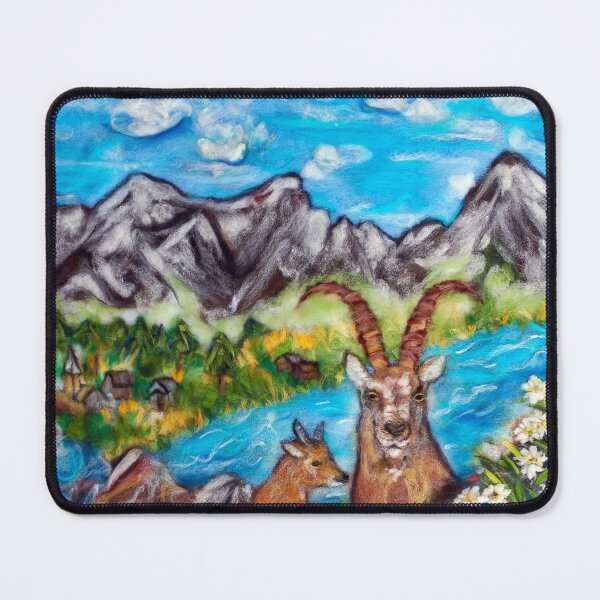 Item preview, Mountain landscape, gendarme's hat and sugar loaf, ibexes designed and sold by FLEURDELAINE04.