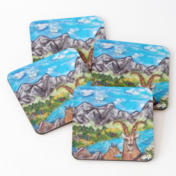 Item preview, Mountain landscape, gendarme's hat and sugar loaf, ibexes designed and sold by FLEURDELAINE04.