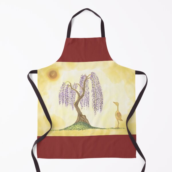 Item preview, A wisteria tree and an adorable orange bird designed and sold by greenPQBstudio.