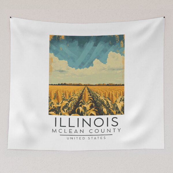 Item preview, A Vintage Poster of Mclean County - Illinois - US  designed and sold by GoodOldVintage.