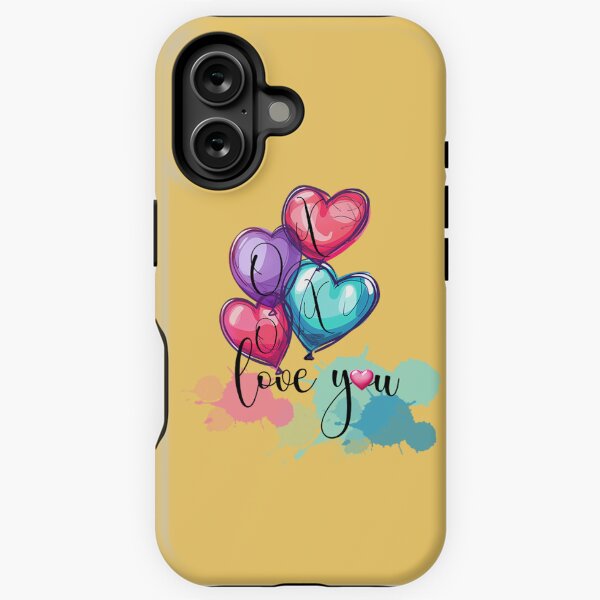 Item preview, Love in Watercolor: I Love You with Colorful Hearts designed and sold by skullflowers72.