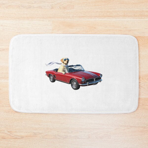 Item preview, Labrador at the Wheel – Classic Style in a Red Car designed and sold by StormArte.