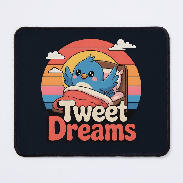 Item preview, Tweet Dreams – Cute Bird Pun designed and sold by Jollys-ArtShop.