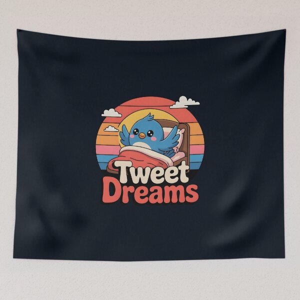Item preview, Tweet Dreams – Cute Bird Pun designed and sold by Jollys-ArtShop.
