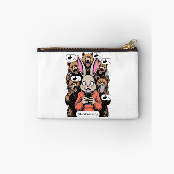 Item preview, Group Chat Funny Rabbit Dinner Hungry Bears Mobile Phone designed and sold by GrandeDuc.