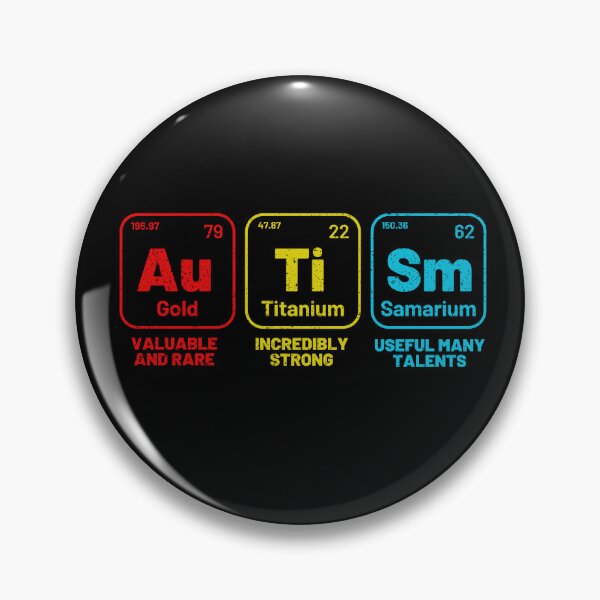 Item preview, Autism Awareness Distressed Design Elements Periodic Table designed and sold by Run to Creations.