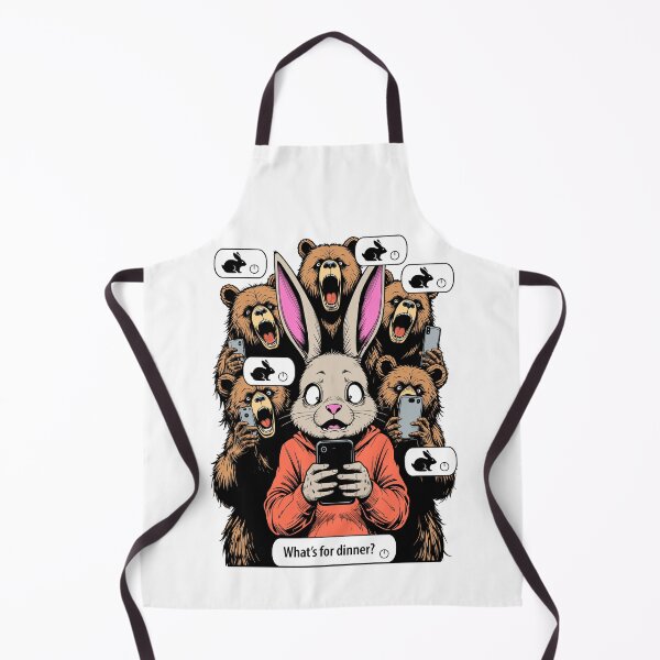 Item preview, Group Chat Funny Rabbit Dinner Hungry Bears Mobile Phone designed and sold by GrandeDuc.