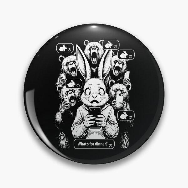 Item preview, Group Chat Funny Rabbit Dinner Hungry Bears Mobile Phone designed and sold by GrandeDuc.