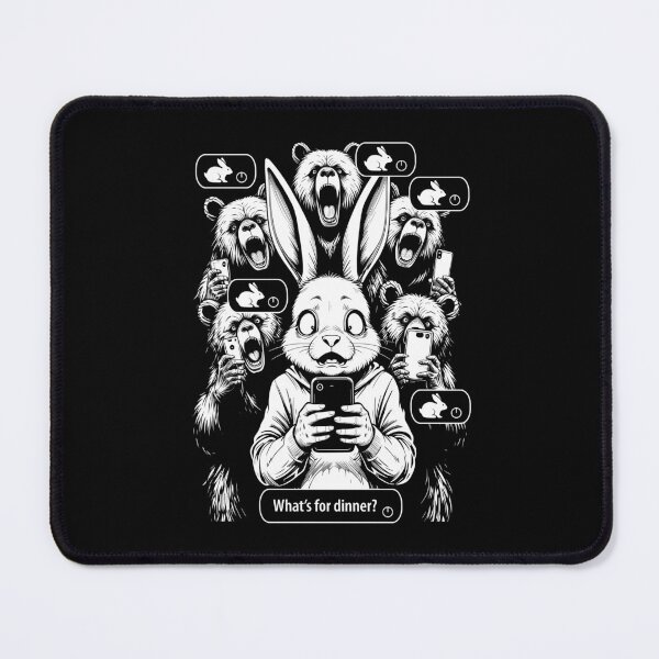 Item preview, Group Chat Funny Rabbit Dinner Hungry Bears Mobile Phone designed and sold by GrandeDuc.