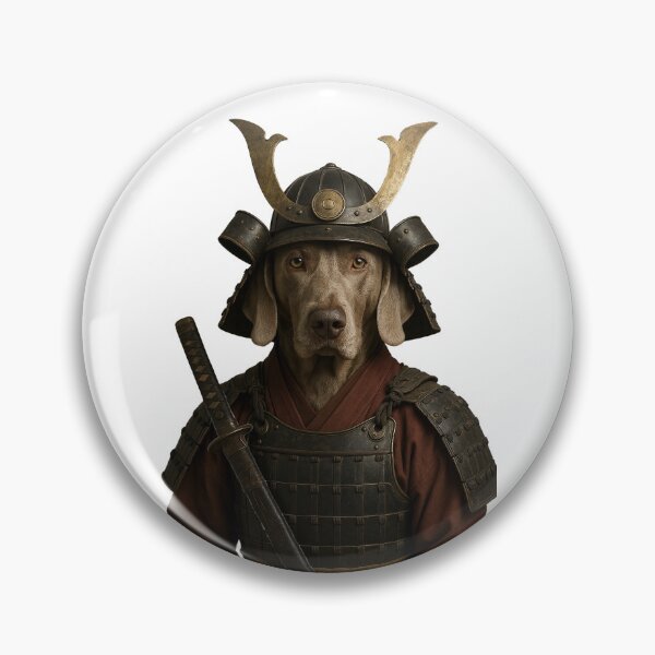 Item preview, Weimaraner Samurai Warrior – Noble Dog in Traditional Armor designed and sold by Dog Lover Club.